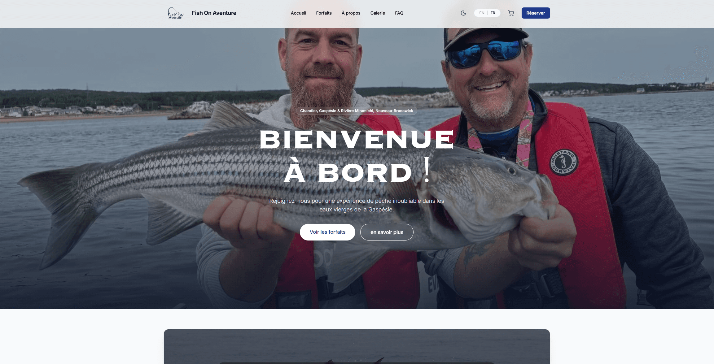 Interface de Fish on Adventure, en production