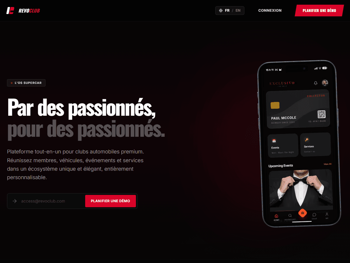 Aperçu du site RevoClub