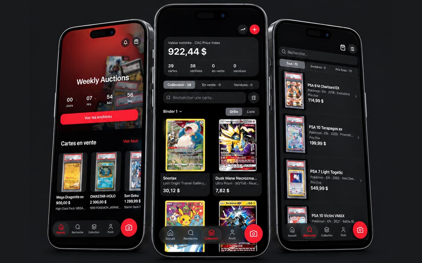 Application mobile Card Auctions Canada